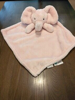 OEKO TEX S.L. Home Fashions Plush Pink Elephant Baby Lovey Security Blanket. EUC